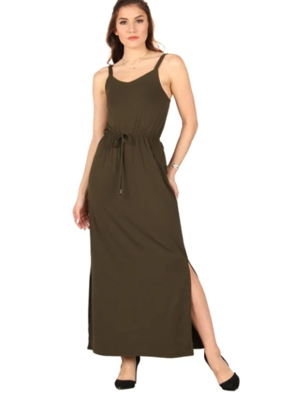Lildy Tie Waist Maxi Dress Sz L/XL